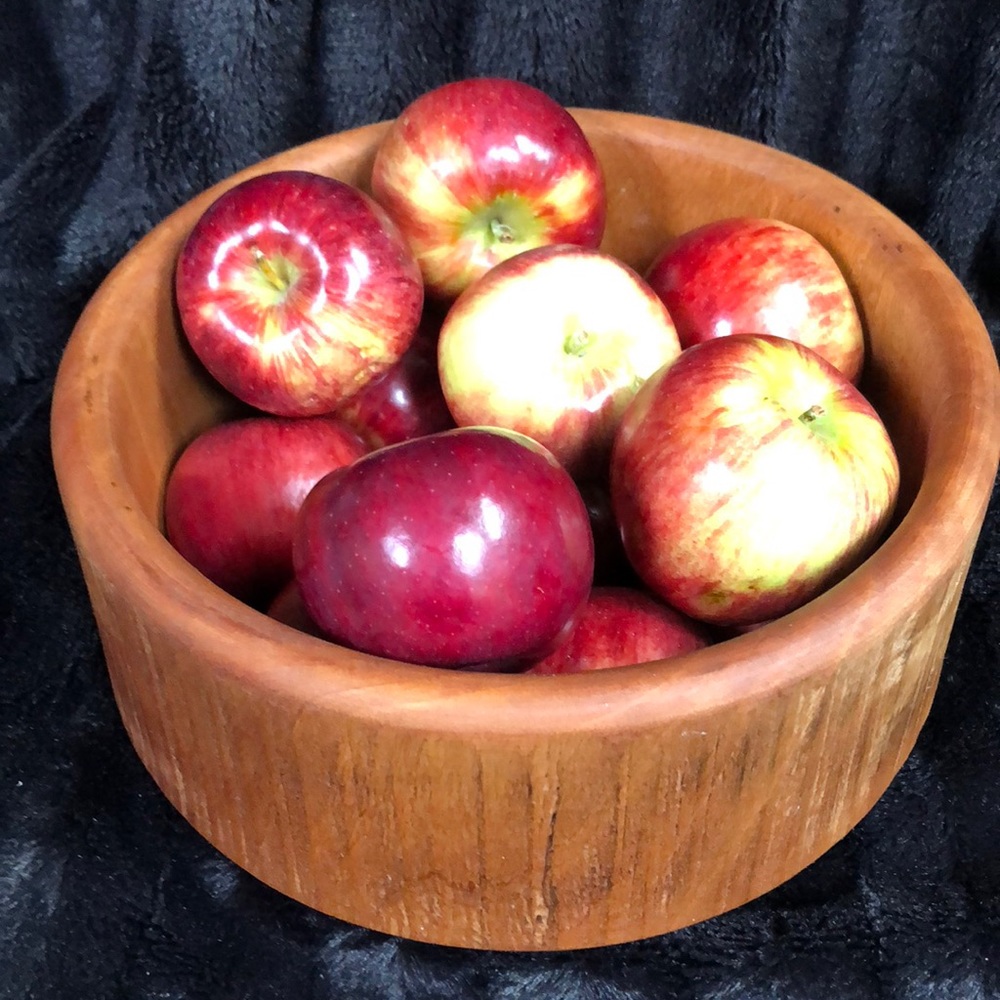 Rustic large wood decorative bowl